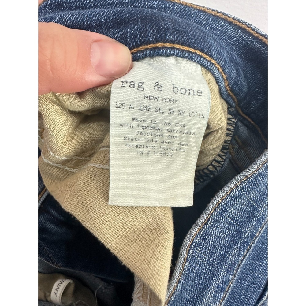 Rag Bone Size 28 Skinny Jeans Distressed Casual Denim Pants Blue Stretch Y2K - Picture 6 of 9